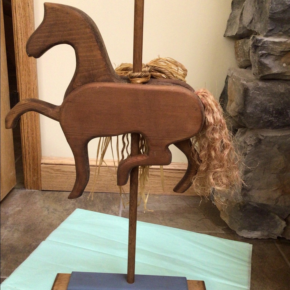 Wooden carousel horse 26” tall. EUC. - Picture 3 of 8